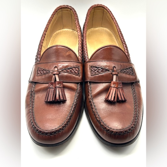 Allen Edmonds Maxfield Brown Leather Slip On Tassel Loafer Shoes Mens US 11 B main image 9
